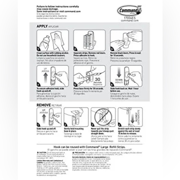Command Utility Hooks 2-pack 7.5 lbs each - Picture 3 of 4